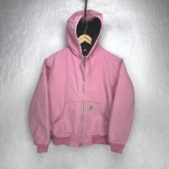 Carhartt Active Jacket Quilt Lined Womens Small WJ130 PKR Pink Rose